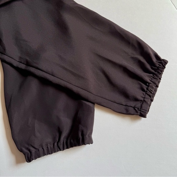 MICHAEL MICHAEL KORS XL Crepe Blouson Top Elastic Hem Side Tie Pullover Style - Picture 7 of 15